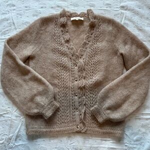 Sezane Angelie Cardigan Light Beige